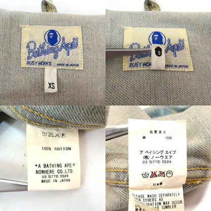 A BATHING APE NIGO Era Distressed Star Denim Jacket Size XS