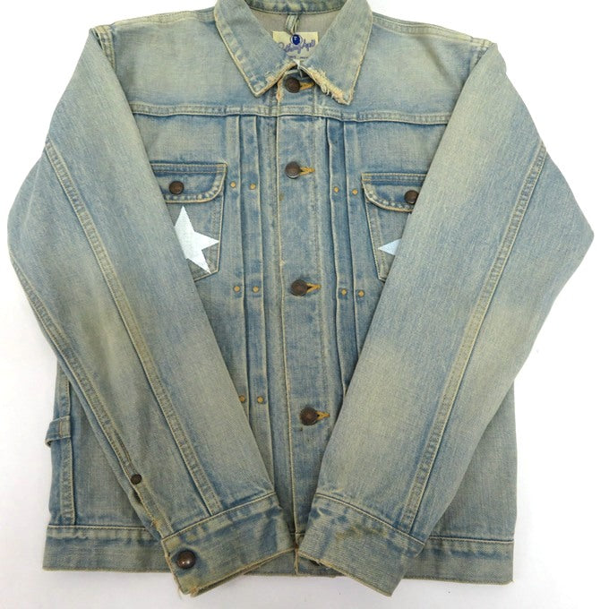 A BATHING APE NIGO Era Distressed Star Denim Jacket Size XS