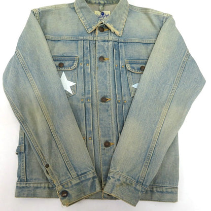 A BATHING APE NIGO Era Distressed Star Denim Jacket Size XS