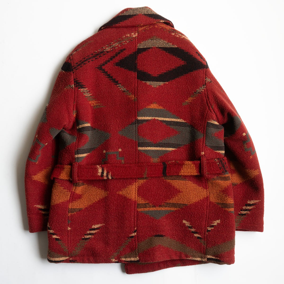 POLO RALPH LAUREN Native Pattern Wool P-Coat Size M