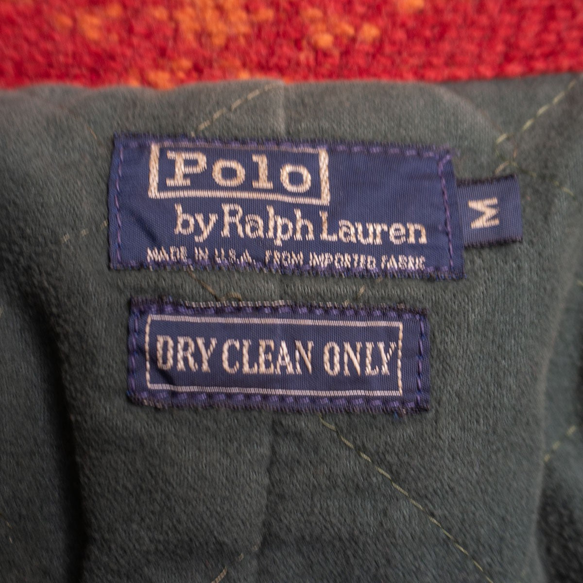 POLO RALPH LAUREN Native Pattern Wool P-Coat Size M