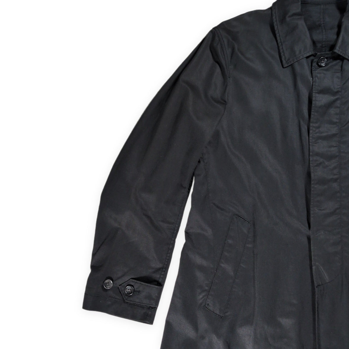 URU TOKYO 14SS Balmacaan Coat Black Size 3