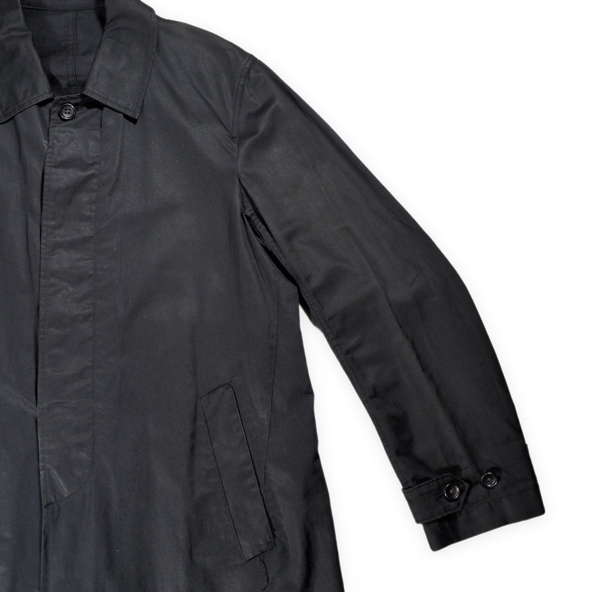 URU TOKYO 14SS Balmacaan Coat Black Size 3