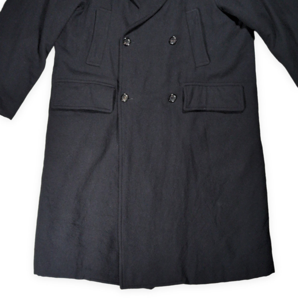 blurhms Classic Wool Double-Breasted Coat Black Size 3