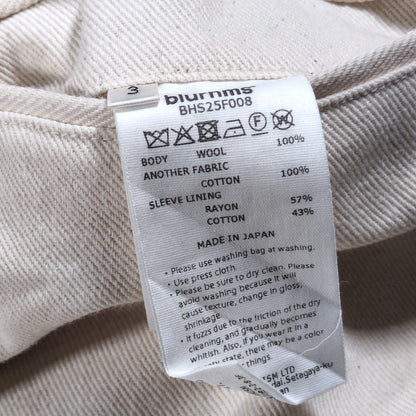 blurhms Classic Wool Double-Breasted Coat Black Size 3