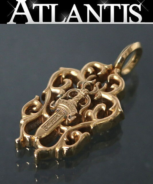 CHROME HEARTS 22K Gold Vine Dagger Pendant Size ONE SIZE