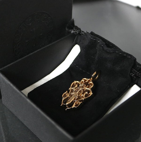 CHROME HEARTS 22K Gold Vine Dagger Pendant Size ONE SIZE