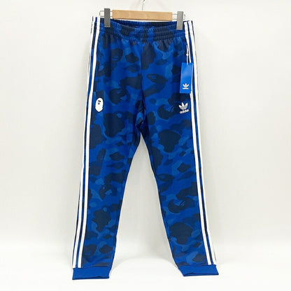 A BATHING APE x Adidas Track Pants Blue Sweatpants Size L