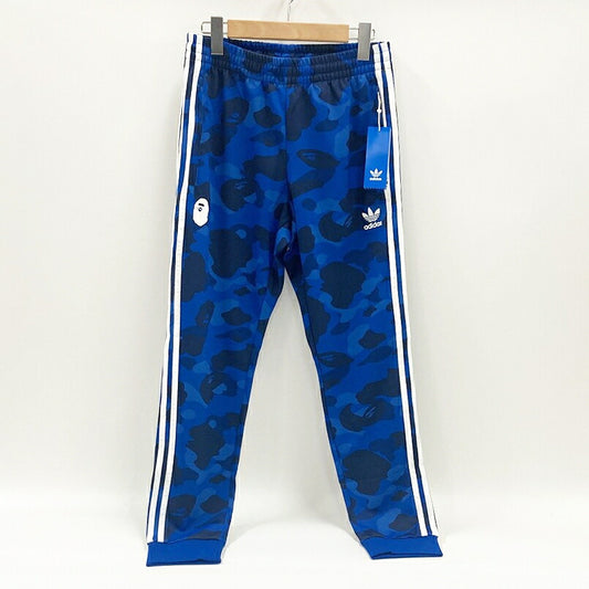 A BATHING APE x Adidas Track Pants Blue Sweatpants Size L