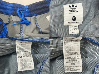 A BATHING APE x Adidas Track Pants Blue Sweatpants Size L
