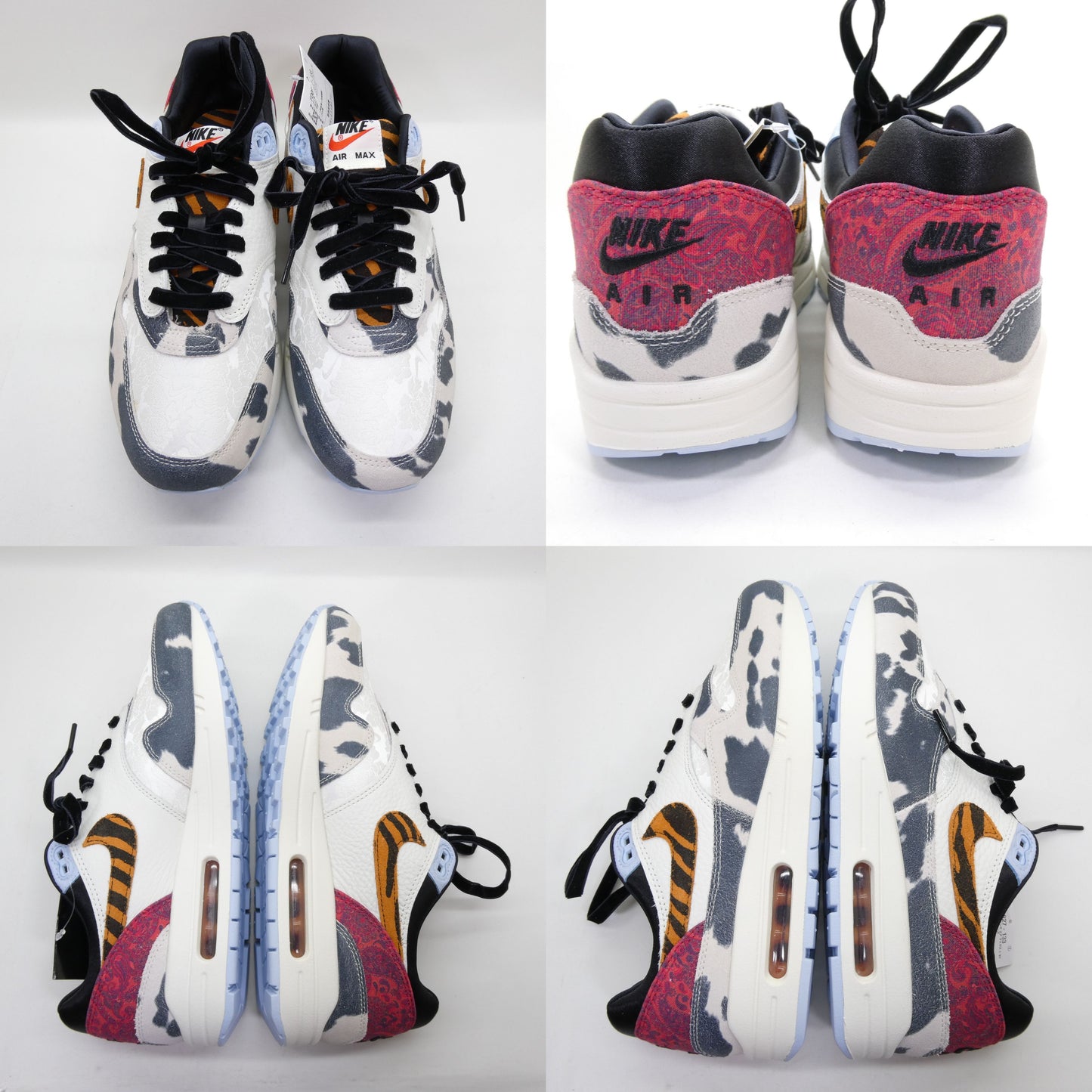 NIKE WMNS AIR MAX 1 '87 Sail Black Blue Red Sneakers