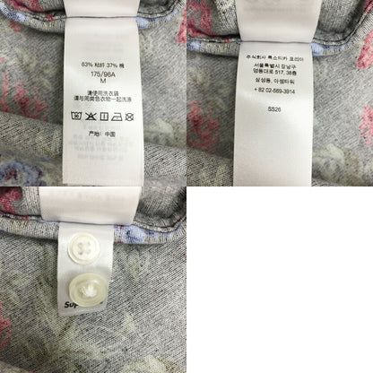 Supreme Black Floral Flannel Shirt Size M