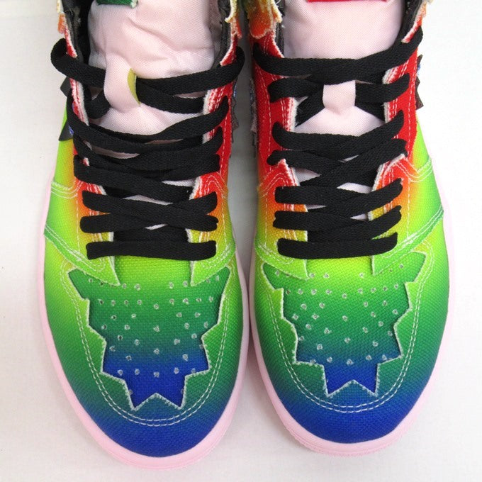 NIKE J Balvin Air Jordan 1 "Rainbow" Sneakers Size 26.5cm