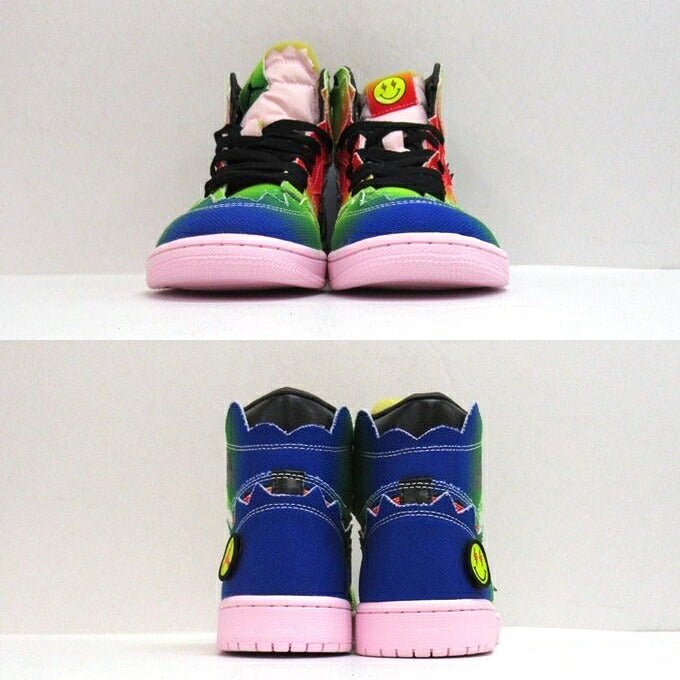 NIKE J Balvin Air Jordan 1 "Rainbow" Sneakers Size 26.5cm