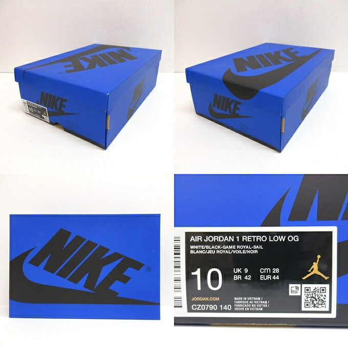NIKE Air Jordan 1 Retro Low OG Black Sneakers Size 28cm