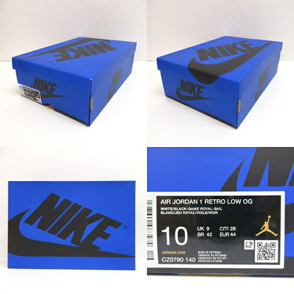 NIKE Air Jordan 1 Retro Low OG Black Sneakers Size 28cm