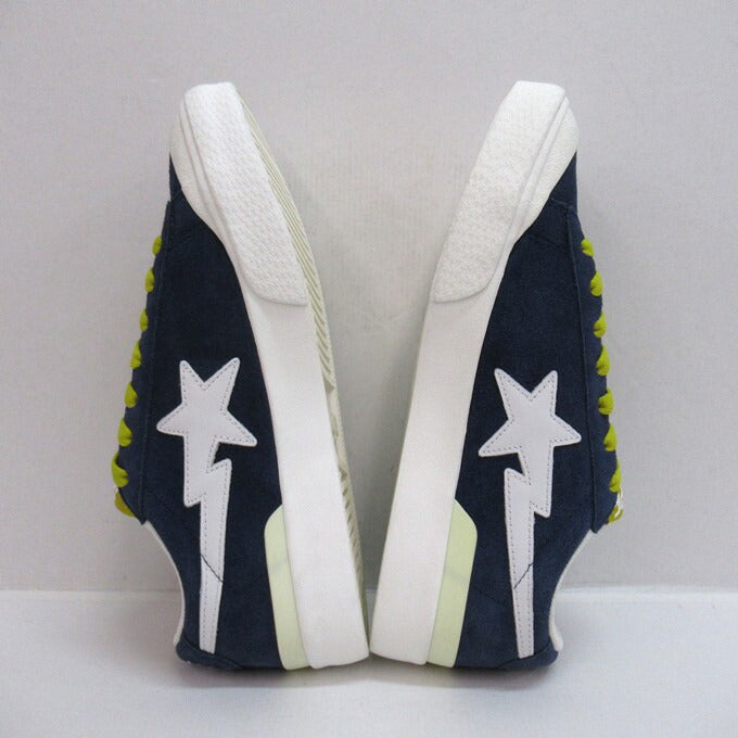 A BATHING APE MAD STA White Navy Sneakers Size 27.5cm