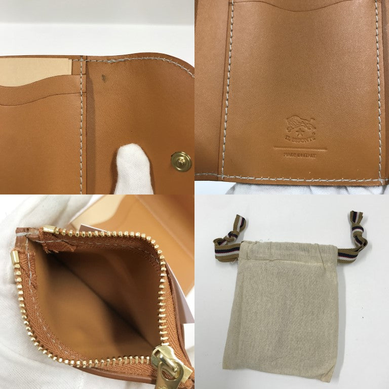 IL BISONTE Trifold Wallet Beige Size ONE SIZE