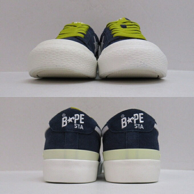 A BATHING APE MAD STA White Navy Sneakers Size 27.5cm