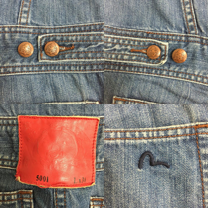 EVISU 5001 Denim Overalls Blue Size L