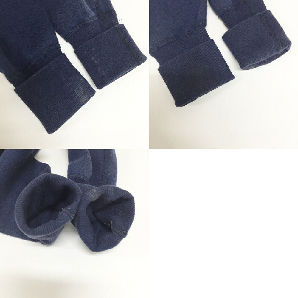 EVISU Denim Panel Zip Hoodie Navy Size 34