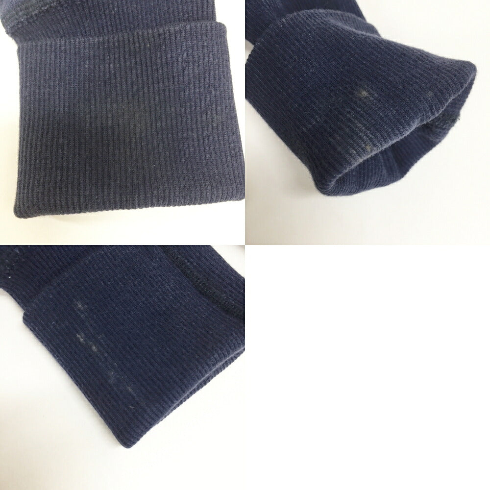 EVISU Denim Panel Zip Hoodie Navy Size 34