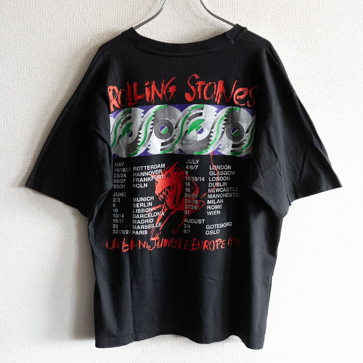 ROLLING STONES 90S 1990 URBAN JUNGLE EUROPE TOUR Tee