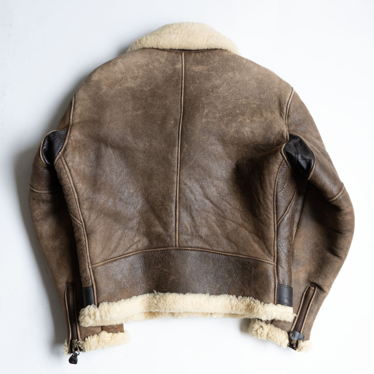Schott Shearling biker jacket Brown Size 40
