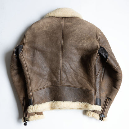 Schott Shearling biker jacket Brown Size 40