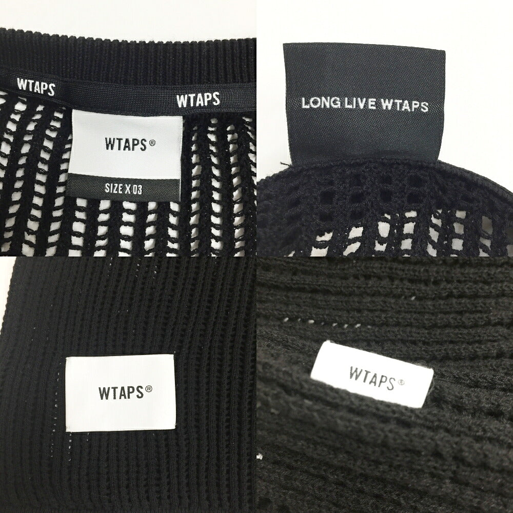 WTAPS GHILL Cotton Mesh Knit Sweater Size L