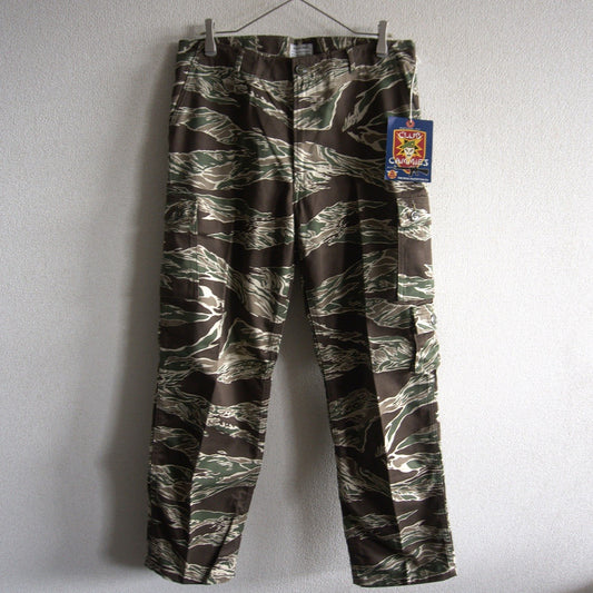 THE REAL McCOY'S Tiger Camo Club Cammies Trousers Size LARGE