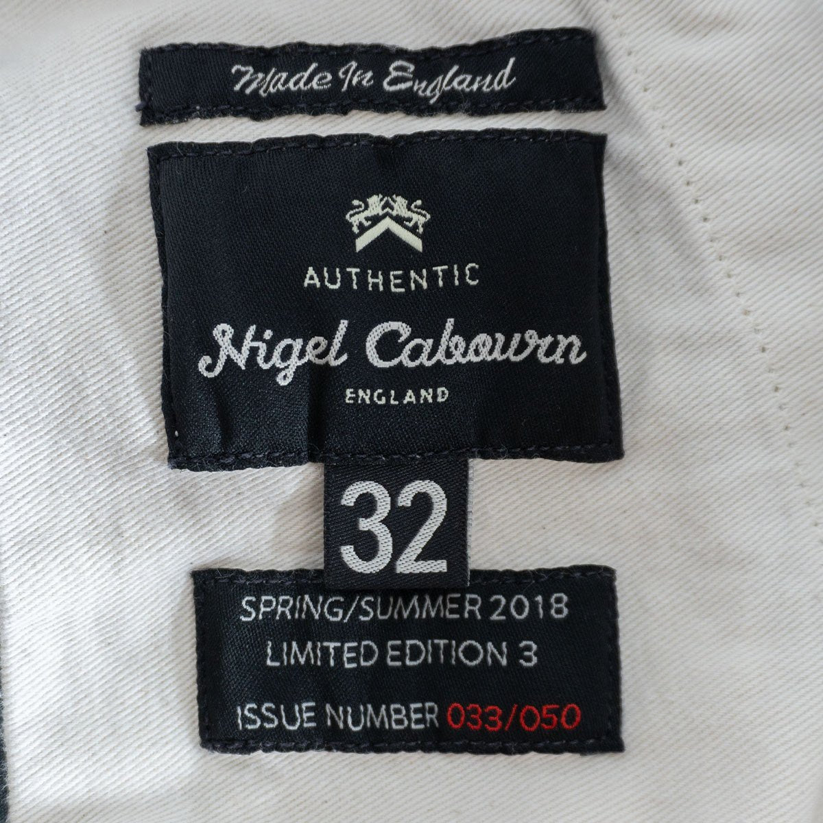 NIGEL CABOURN AUTHENTIC LINE LE3 Sean Flynn Fatigue Size 32