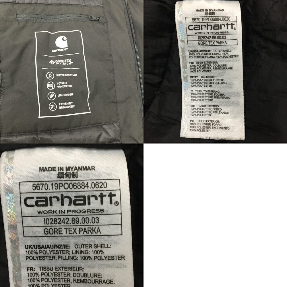 Carhartt WIP Gore-Tex Parka Black Jacket Size M