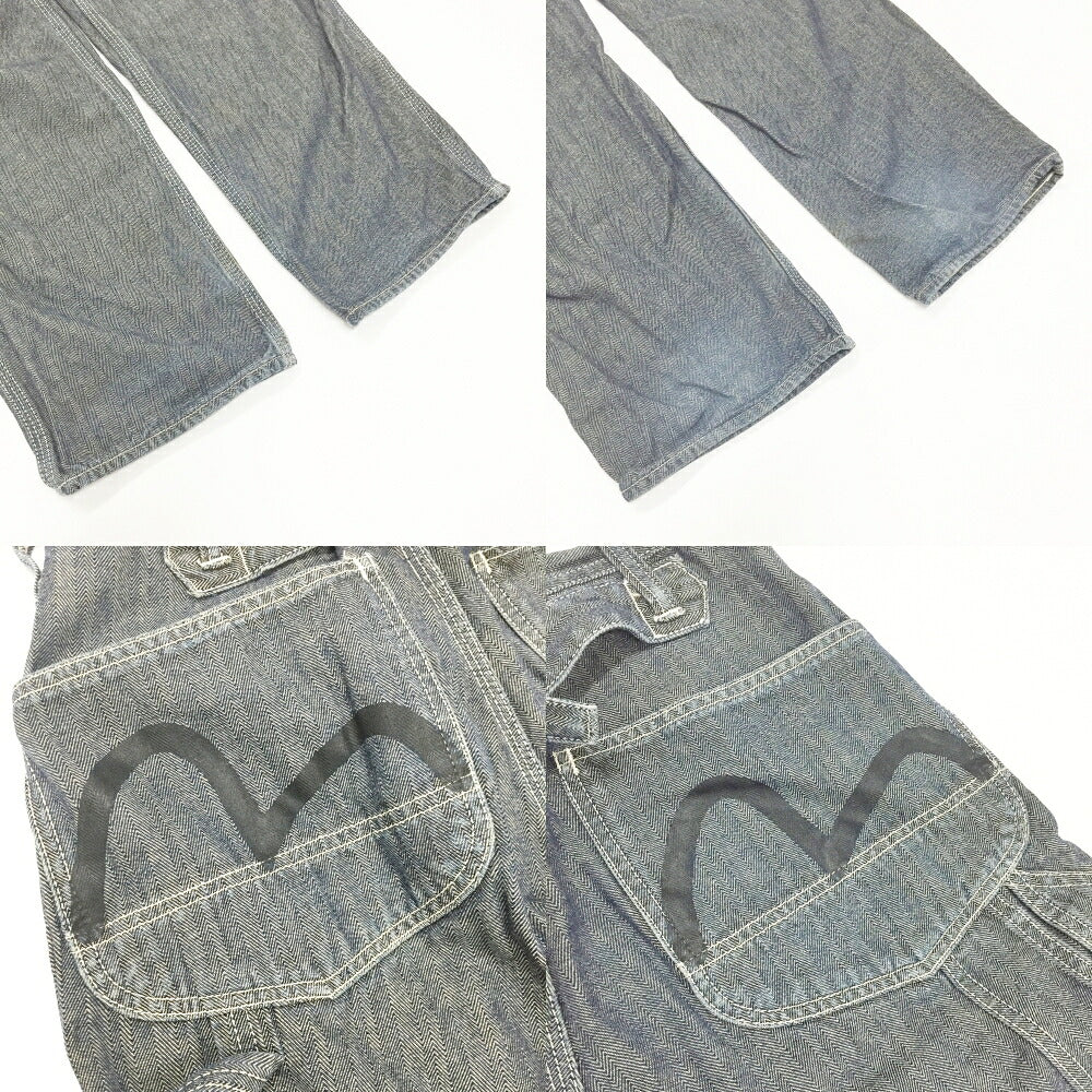 EVISU Herringbone Painter Pants Navy Size 30