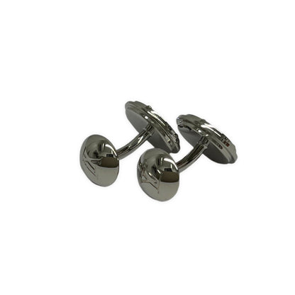 LOUIS VUITTON LV Circle Silver Cufflinks Italy