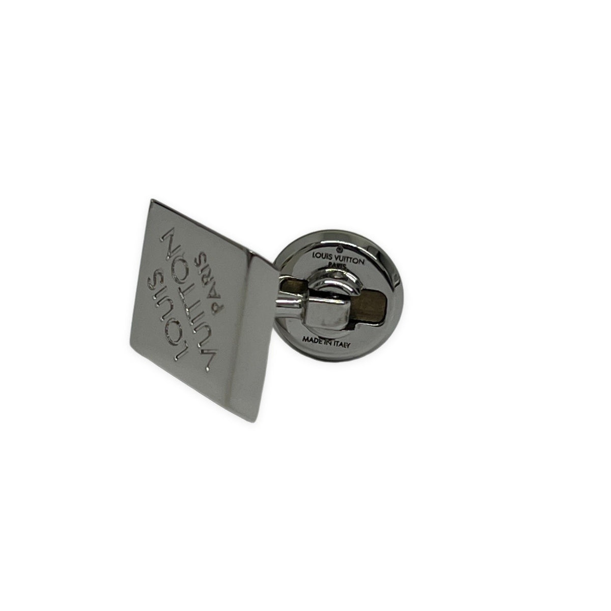 LOUIS VUITTON Damier Silver Cufflinks Made in Italy