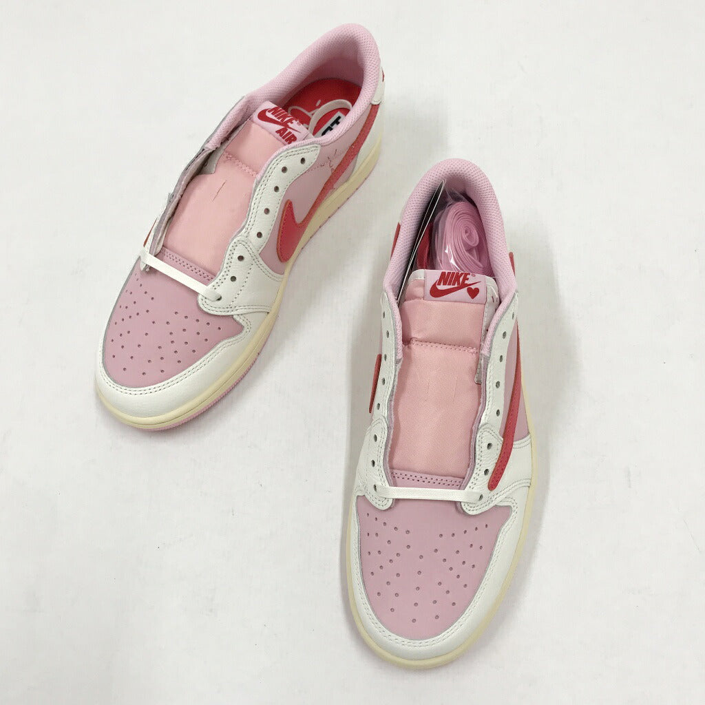 NIKE Travis Scott Air Jordan 1 Low OG Pink Sneakers Size 28