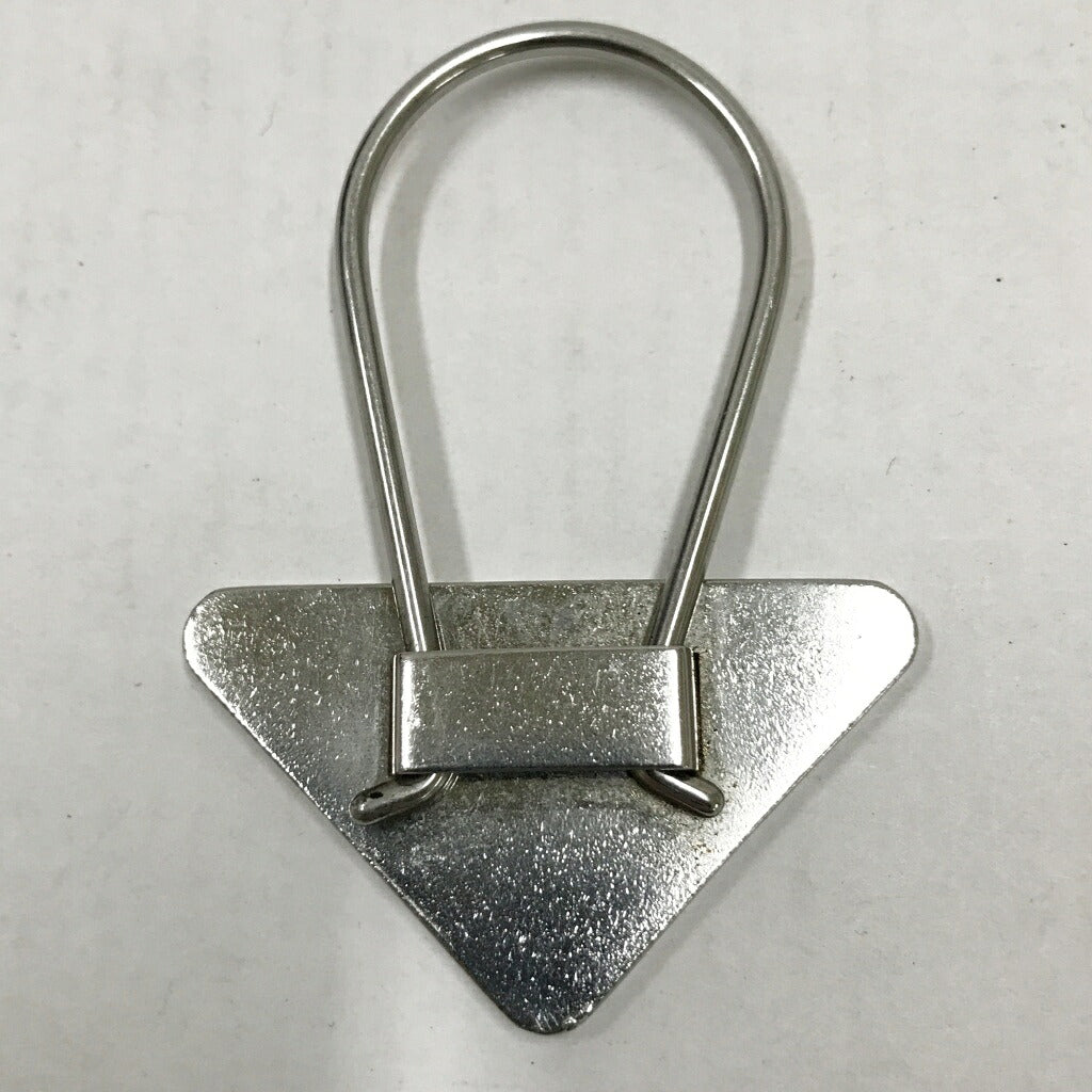 PRADA Enamel Triangle Logo Keychain Multi Size ONE SIZE