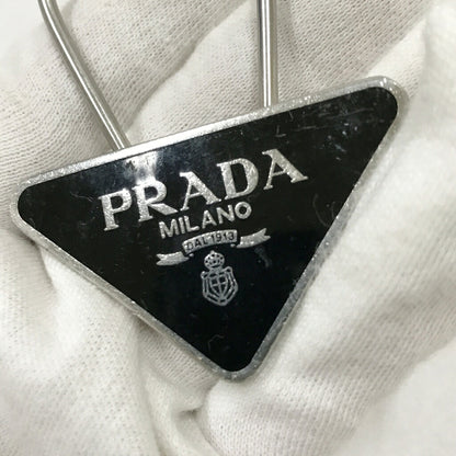 PRADA Enamel Triangle Logo Keychain Multi Size ONE SIZE