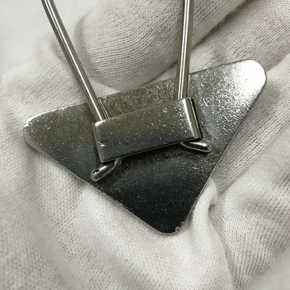 PRADA Enamel Triangle Logo Keychain Multi Size ONE SIZE