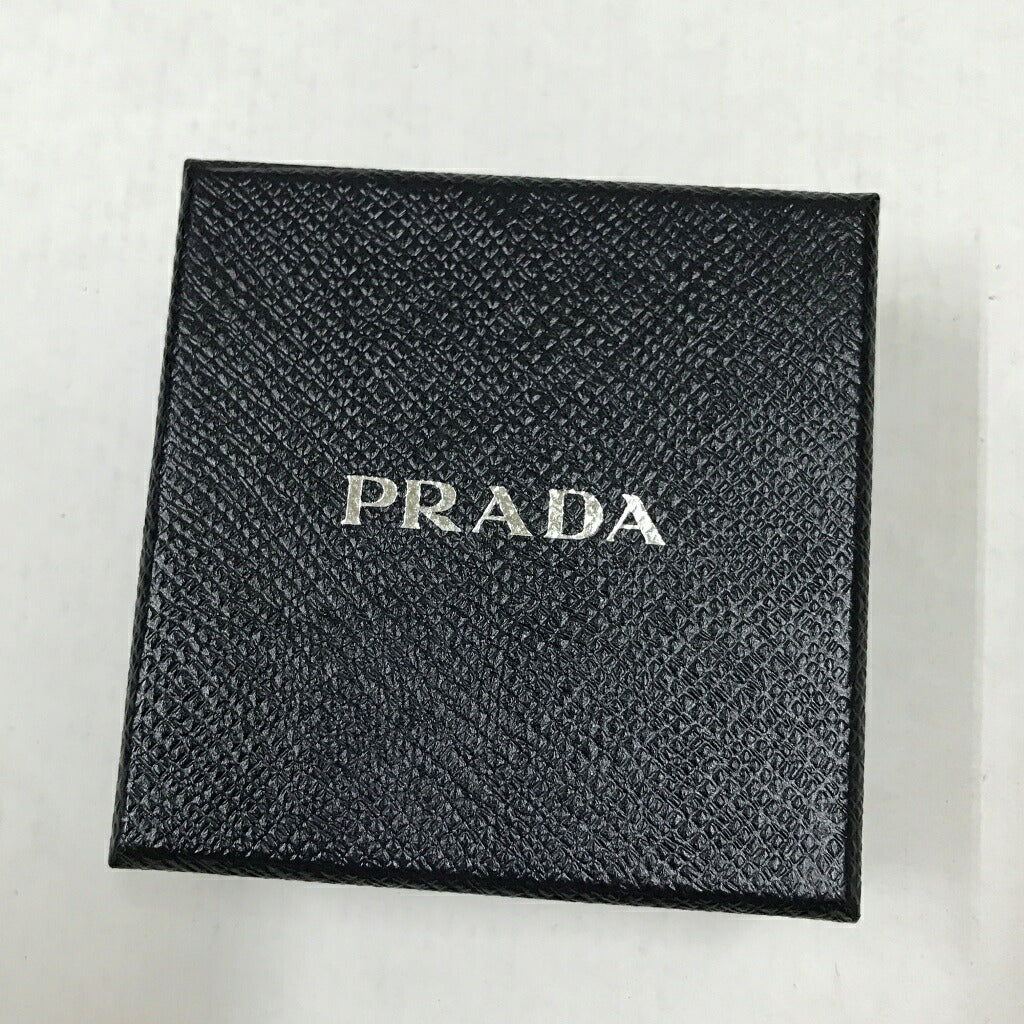 PRADA Enamel Triangle Logo Keychain Multi Size ONE SIZE