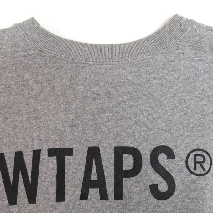 WTAPS 23AW FORTLES Cotton Sweatshirt Gray Size 01