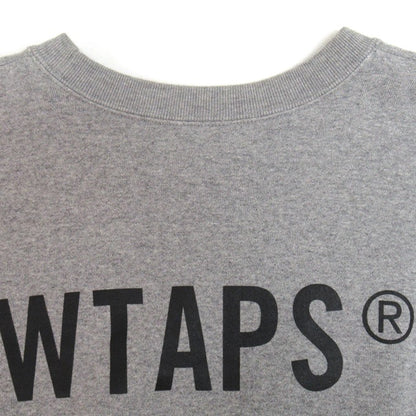 WTAPS 23AW FORTLES Cotton Sweatshirt Gray Size 01