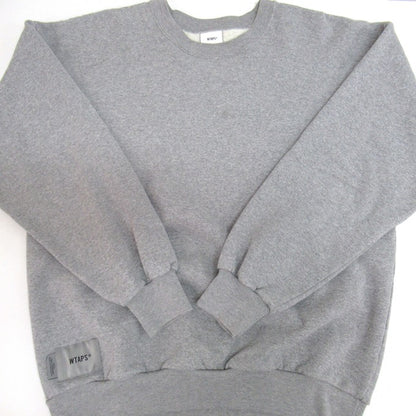 WTAPS 23AW FORTLES Cotton Sweatshirt Gray Size 01