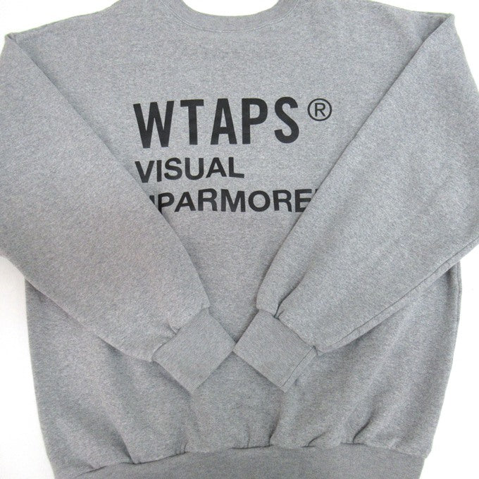 WTAPS 23AW FORTLES Cotton Sweatshirt Gray Size 01