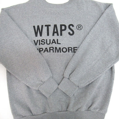 WTAPS 23AW FORTLES Cotton Sweatshirt Gray Size 01