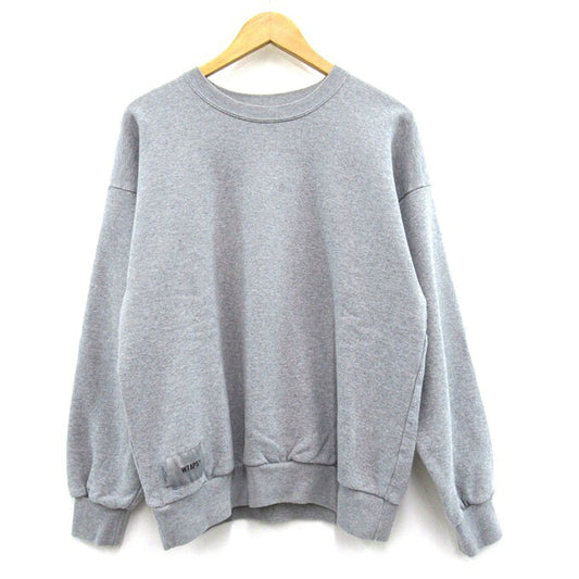 WTAPS 23AW FORTLES Cotton Sweatshirt Gray Size 01
