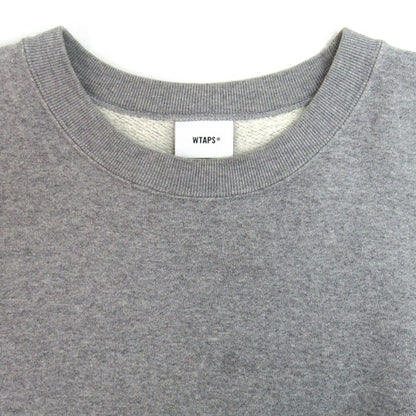 WTAPS 23AW FORTLES Cotton Sweatshirt Gray Size 01