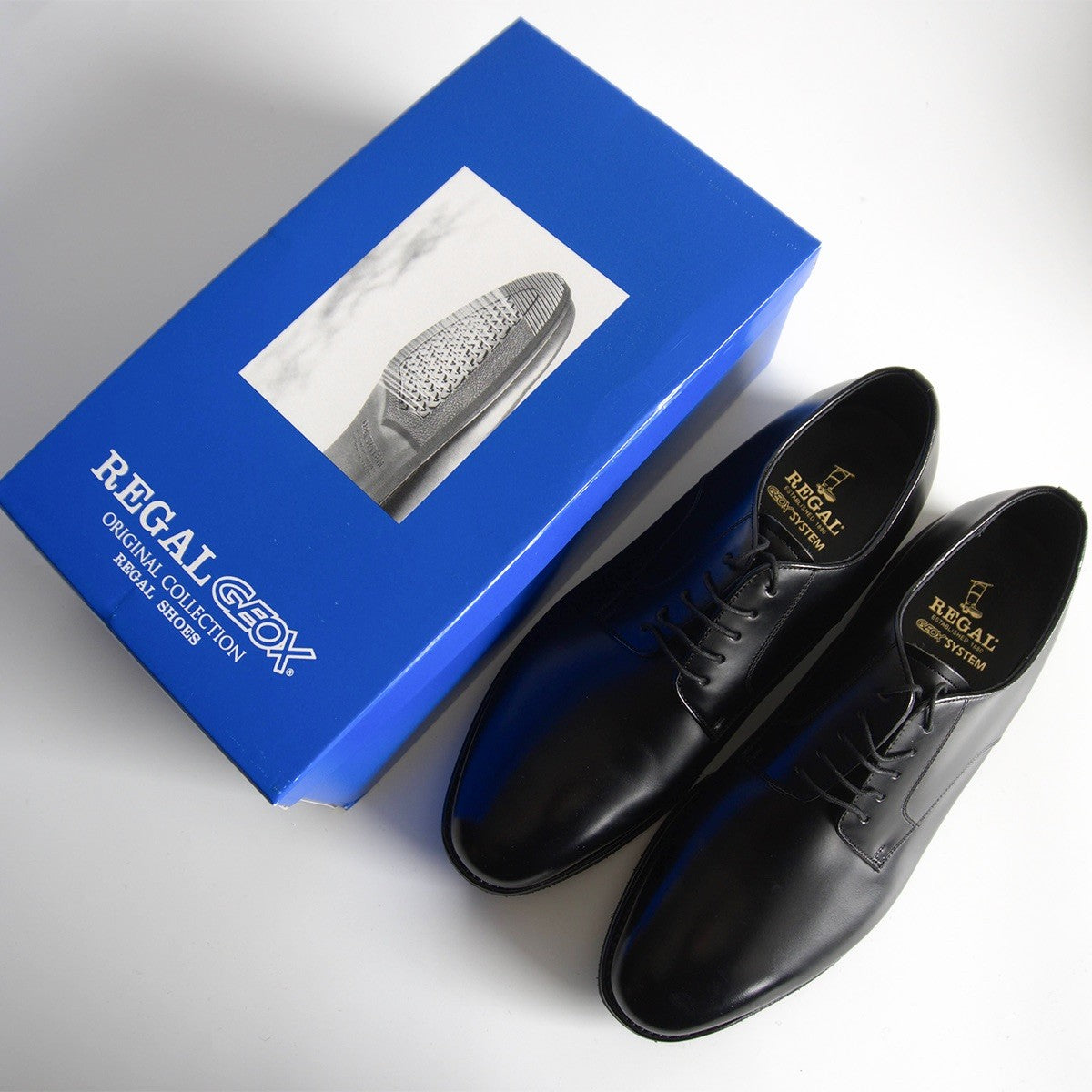 REGAL Plain Toe Leather Shoes Size 27EEE