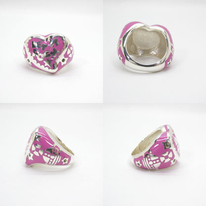 Vivienne Westwood LET IT ROCK Pink Heart Ring Size ONE SIZE